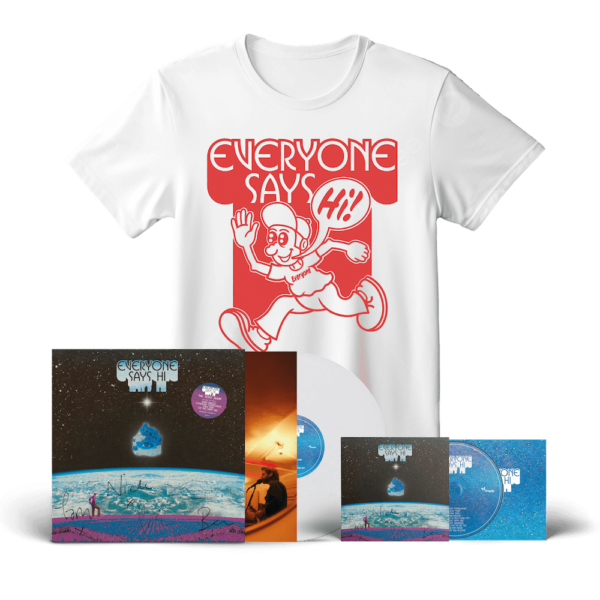 Everyone Says Hi T-shirt w/ Signed Vinyl & CD Bundle